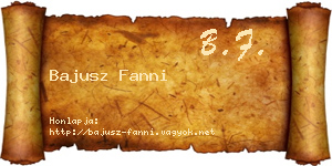 Bajusz Fanni névjegykártya